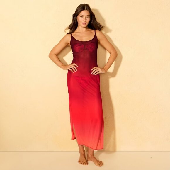 Shade & Shore Other - NWT Women's Mesh Scoop Neck Midi Cover Up Dress - Shade & Shore™ Multicolor L